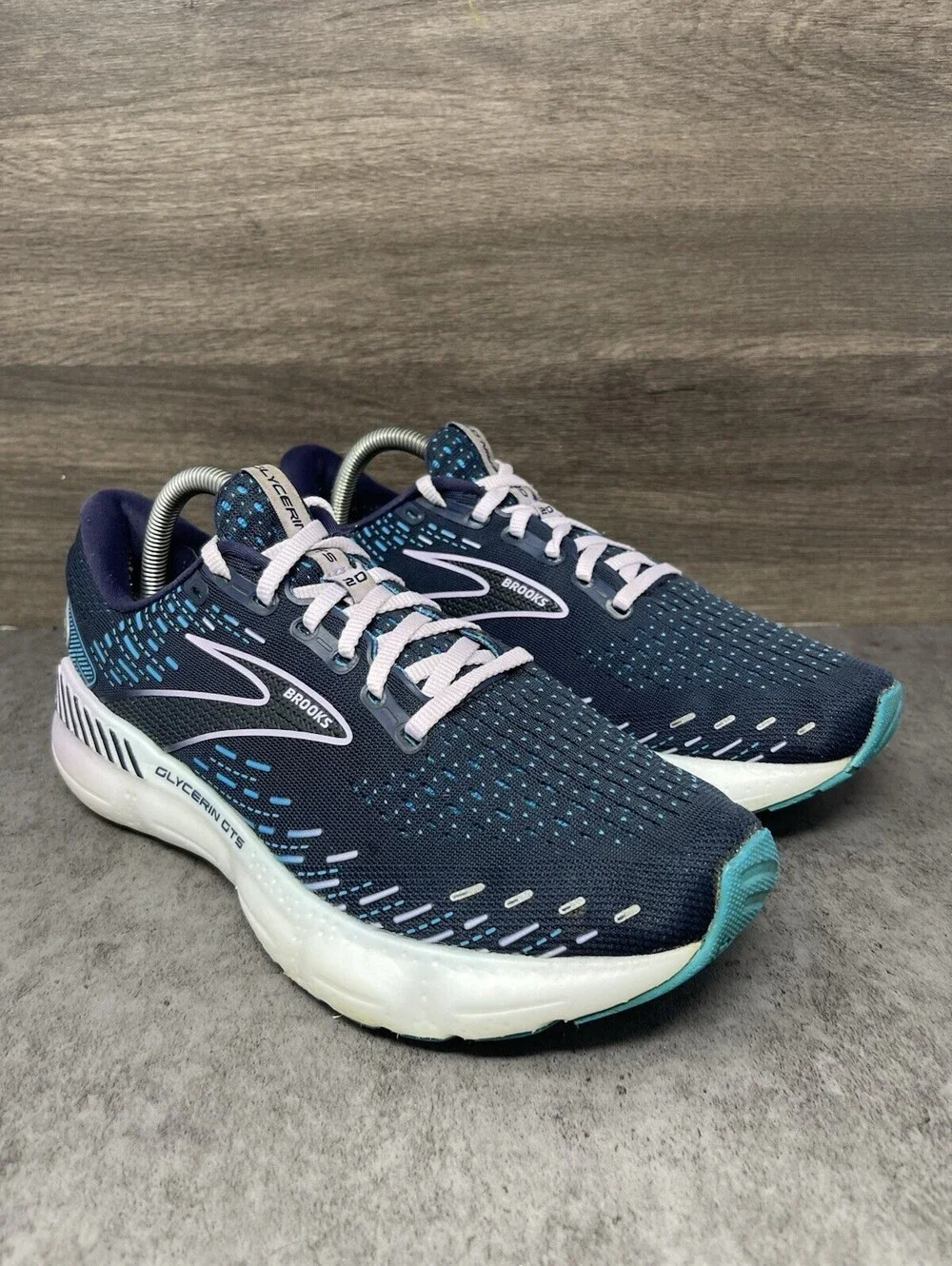 Brooks Glycerin GTS 20 Peacoat Blue Size 10 Womens Support Running Shoes